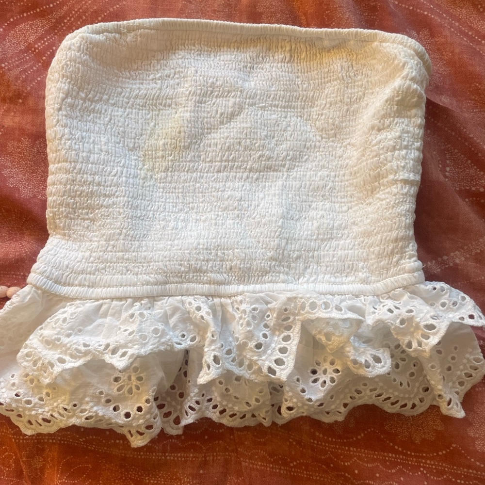 Tube top floral lace